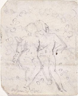 Schizzo per Satana Guardando le tenerezze di Adamo ed Eva Schizzo per Satana Guardando le tenerezze di Adamo ed Eva