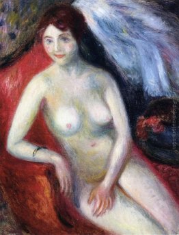 Nudo su un divano rosso Nudo su un divano rosso