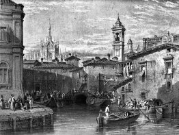 Scena Barca al Milan, disegno di Leitch, incisione da T. Higham Scena Barca al Milan, disegno di Leitch, incisione da T. Higham