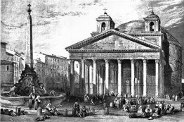 Il Pantheon a Roma, disegno di Leitch, incisione di WB Cooke Il Pantheon a Roma, disegno di Leitch, incisione di WB Cooke