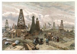 Il petrolio pozzi di petrolio a Baku, sul Caspio Il petrolio pozzi di petrolio a Baku, sul Caspio