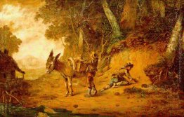 Paesaggio boschivo con Mulo Paesaggio boschivo con Mulo