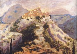 Veduta di Eze nelle Alpi Marittime Veduta di Eze nelle Alpi Marittime