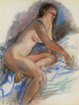 Nudo con una candela. Francia Nudo con una candela. Francia