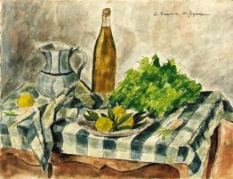 La bouteille de vin blanc La bouteille de vin blanc