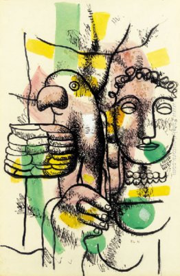 Donna con pappagallo Donna con pappagallo