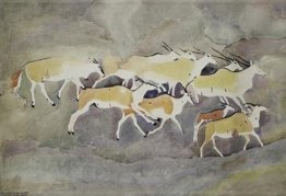 L'arte rupestre - Gruppo di Eland, uno che ha un corno spiegazza L'arte rupestre - Gruppo di Eland, uno che ha un corno spiegazza