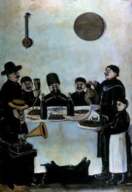 La festa dei commercianti Tbilisian accompagnato dal grammofono La festa dei commercianti Tbilisian accompagnato dal grammofono