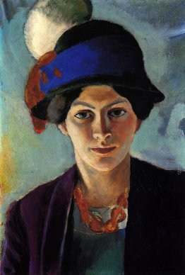 Ritratto della moglie dell'artista con un cappello Ritratto della moglie dell'artista con un cappello