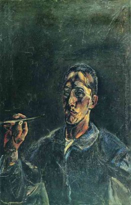 Autoritratto con un pennello su Autoritratto con un pennello su