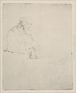 Un vecchio appoggiando le mani Upon a libro Un vecchio appoggiando le mani Upon a libro