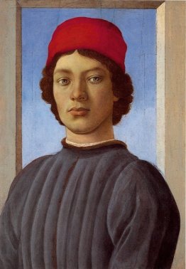 Ritratto di un giovane uomo con berretto rosso