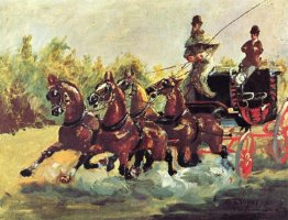 Il conte Alphonse de Toulouse Lautrec alla guida di un intoppo q