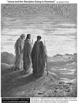 Gesù ei discepoli di Emmaus Andando