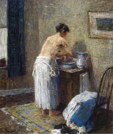 Donna di lavaggio