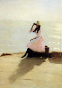 Giovane donna in spiaggia