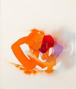 Untitled (arancione, rosso e viola)