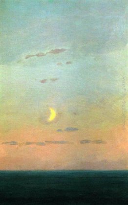 Falce di luna di tramonto