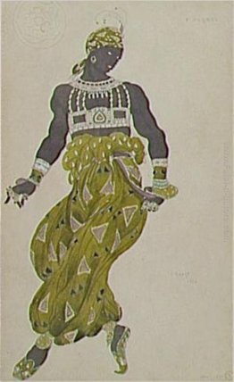Oro Negro Disegno Shéhérazade costume, il balletto di Diaghilev