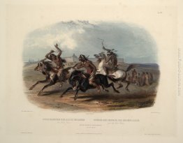 Corse di cavalli di Sioux vicino a Fort Pierre, piatto 30 dal vo
