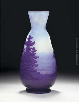 Cameo Glass Vase Paesaggio