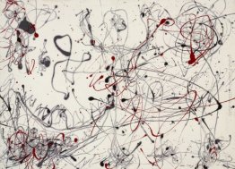 Numero 4 (Grigio e Rosso)
