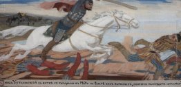 Il principe Ukhtomsky nella battaglia con Tartari a Volga nel 14