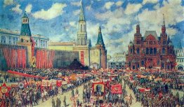 Il 1 ° maggio dimostrazione sulla Piazza Rossa a 1929