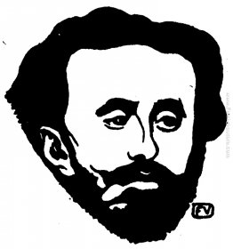 Ritratto di poeta francese Tristan Corbière