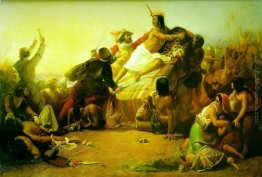 Pizarro Cogliendo l'Inca del Perù
