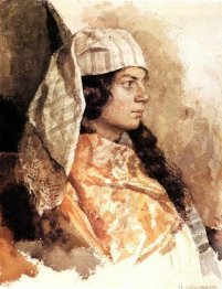 Donna ebrea con scialle orientale