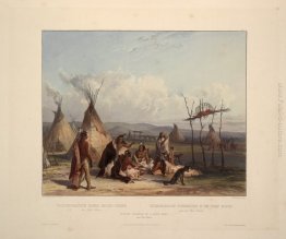 Patibolo funerale di un capo Sioux vicino a Fort Pierre, piatto