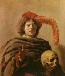 Giovane con un teschio