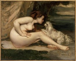 Nudo femminile con un cane (Ritratto di Leotine Renaude)