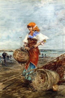 Raccogliendo Cardi in riva al mare