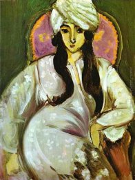 Laurette in un turbante bianco