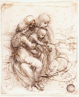 Studio di S. Anna, Maria, Gesù Bambino e San Giovannino