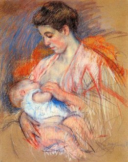 Madre Jeanne Nursing il suo bambino