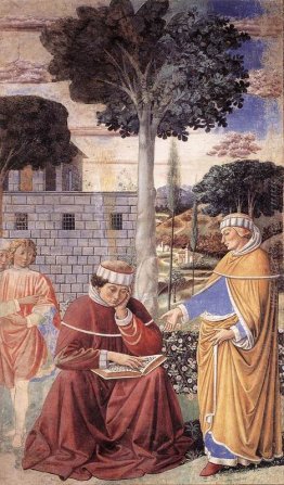 Sant'Agostino Leggendo la lettera di St. Paul