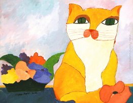 Gatto Giallo e fiori