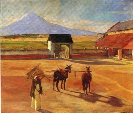 La Era (la trebbiatura pavimento) 1904 (olio su tela)