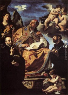 San Gregorio Magno con i santi Ignazio e Francesco Saverio