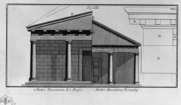 Mappa di Tempio Toscano e di colonna basi (di Vitruvio, secondo