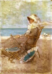 Donna in riva al mare