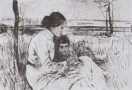 Bambini dell'artista. Olga e Anton Serov