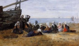 Berck, Gruppo di Fishwomen Seduto sulla spiaggia