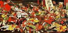 Tokugawa con l'aiuto dei monaci Jodo del tempio Daijuji in Okiza