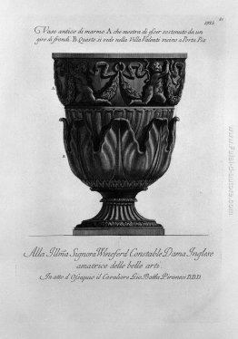 Vaso antico del marmo nella Villa Valenti a Porta Pia