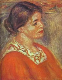 La donna in una camicetta rossa