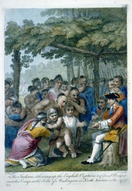 Gli indiani Consegnare l'inglese prigionieri al colonnello Bouqu